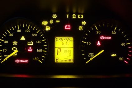 car odometer signs