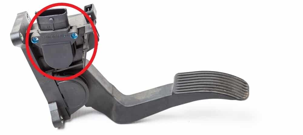 accelerator pedal position sensor location