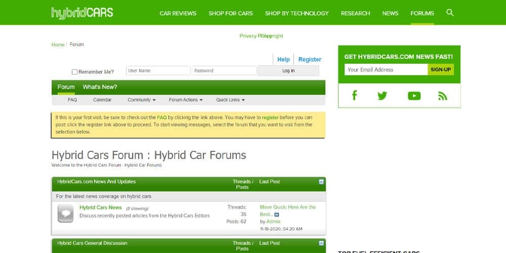 hybrid cars forum