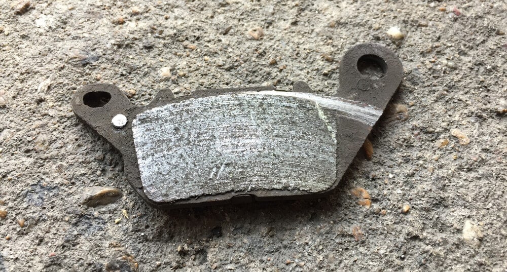 worn brake pad