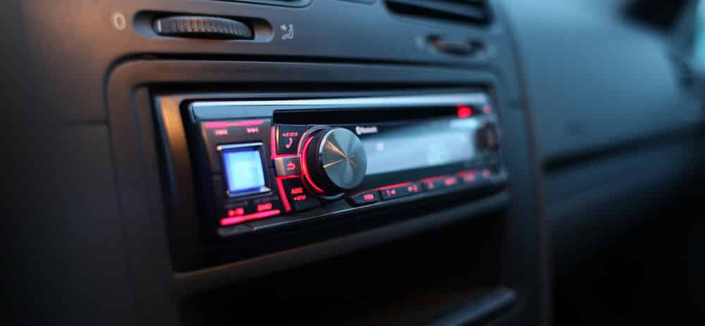 car stereo on