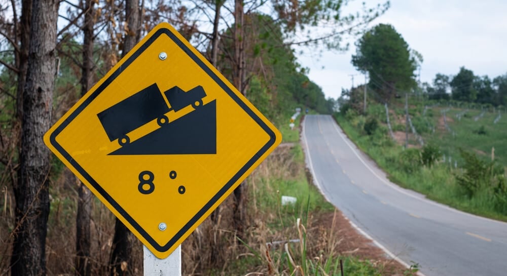 steep road car