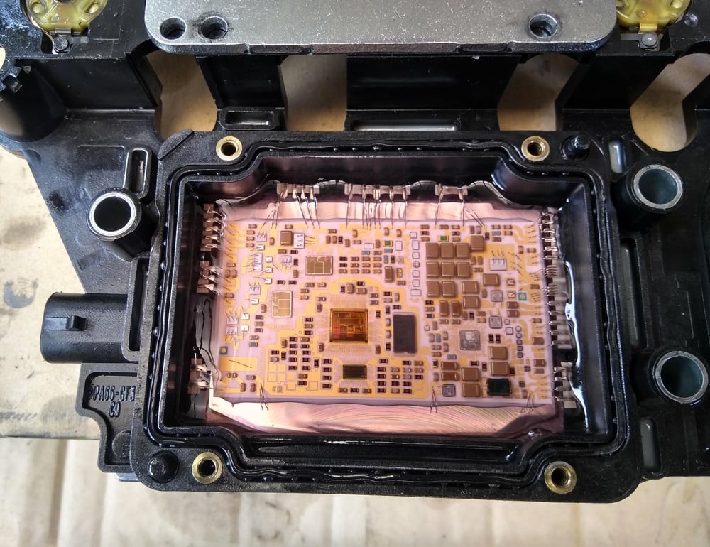 transmission control module inside gearbox