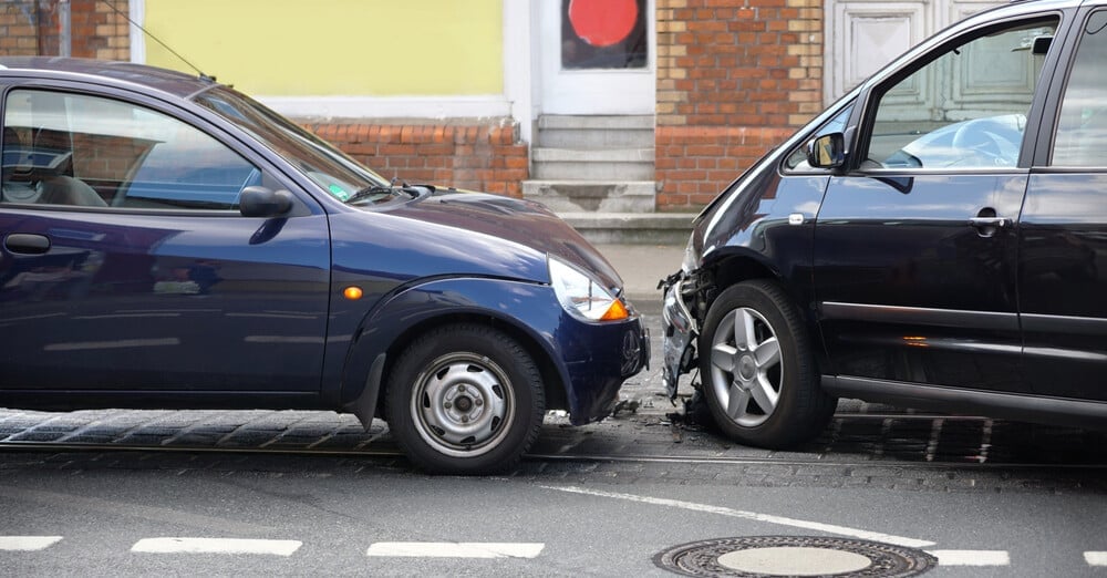 Accidente automovilístico pequeño