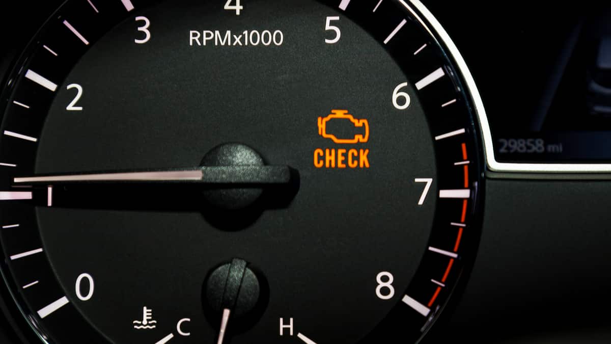 brake battery and check engine light on