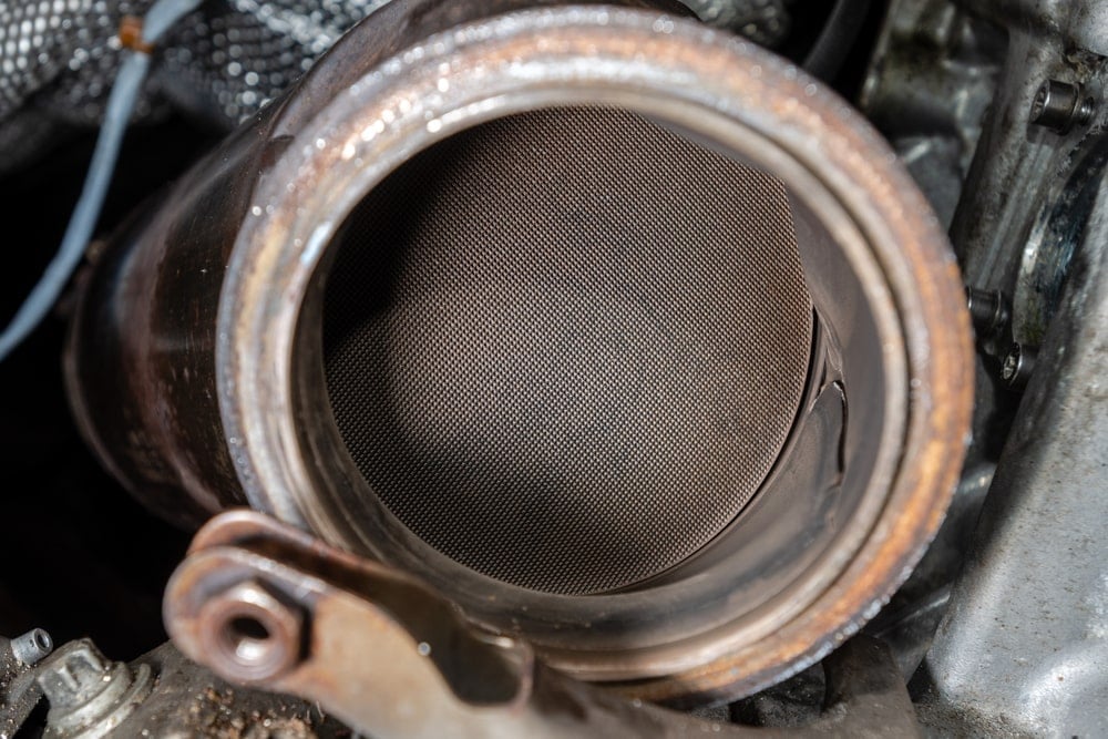 inside catalytic converter