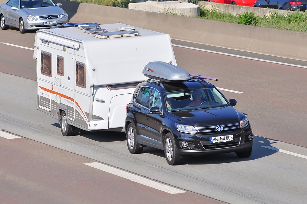 Car With Caravan