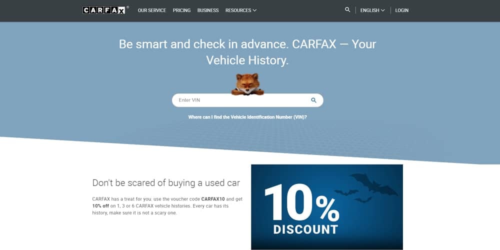 Carfax Website