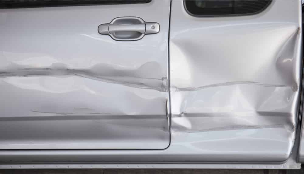 large car dent