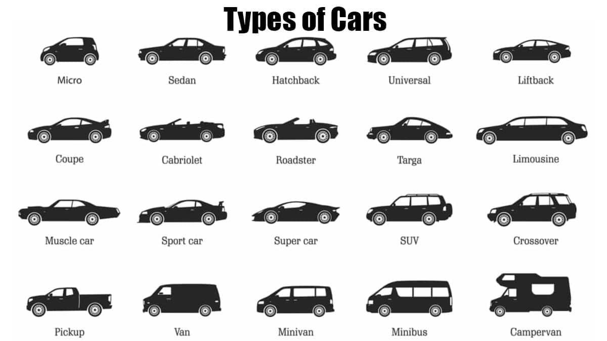 all types of cars