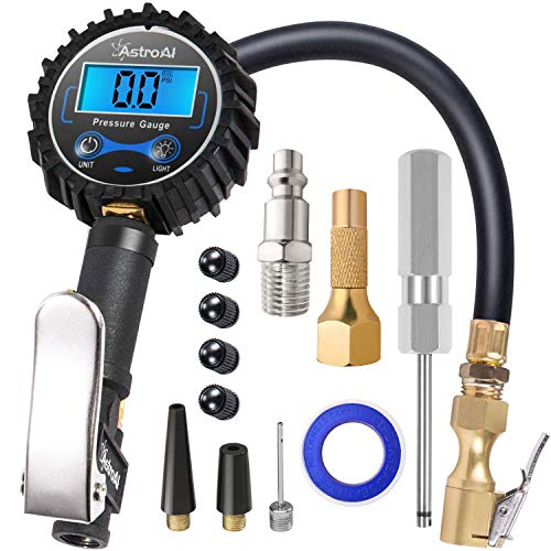 Best for Reading Accurate Car or Truck Tires Large LCD Display with Hose ULTRATOOL Professional Digital Tire Pressure Gauge 200PSI 