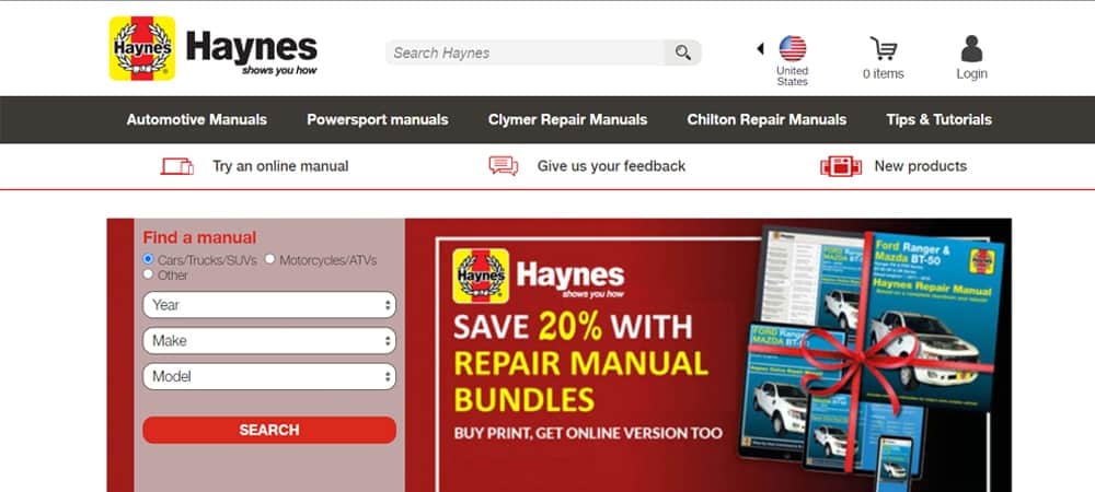 haynes repair manual