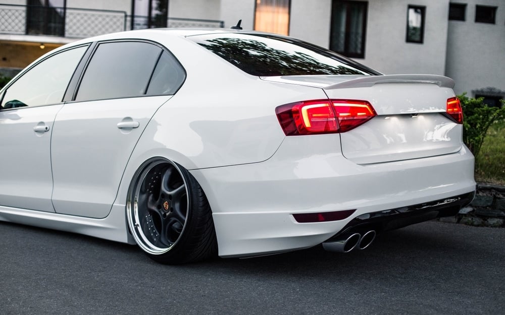 white car black rims