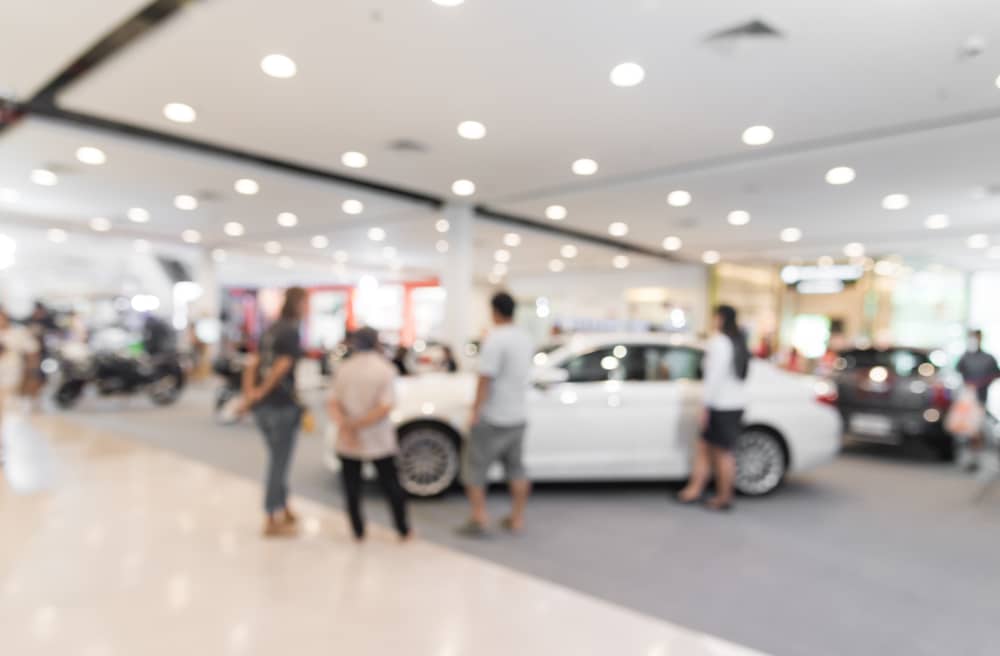 cars in shopping mall