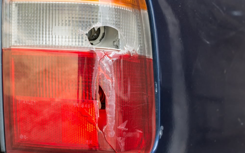 broken tail light cover