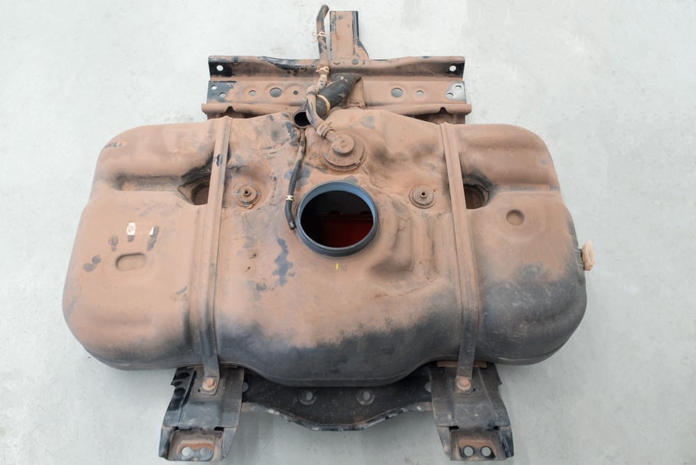 Car Gas tank removed