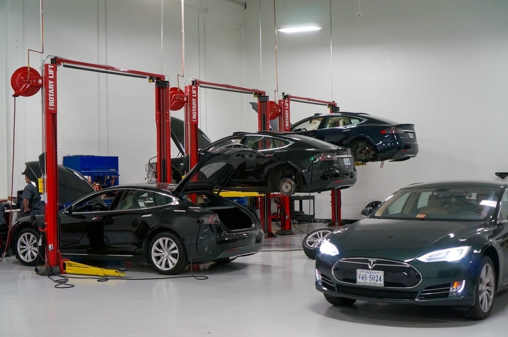 Tesla maintenance workshop