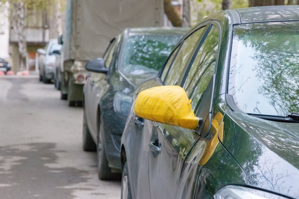 car mirror fix tape