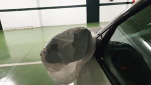 Plastic Bag On Car Mirror