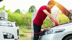 Jump Starting Car With Jumper Cables