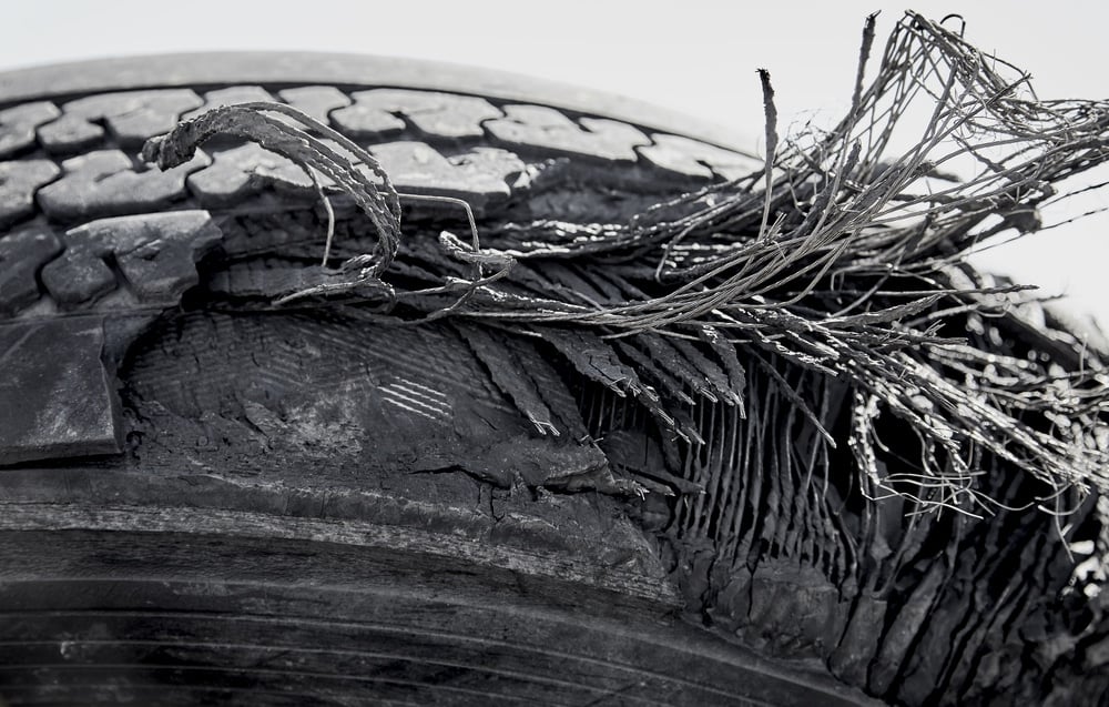 damaged tire